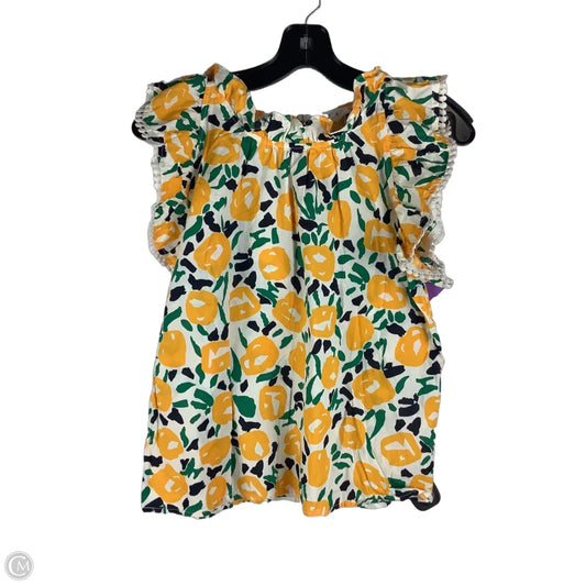 Top Short Sleeve By Thml In Yellow, Size: S