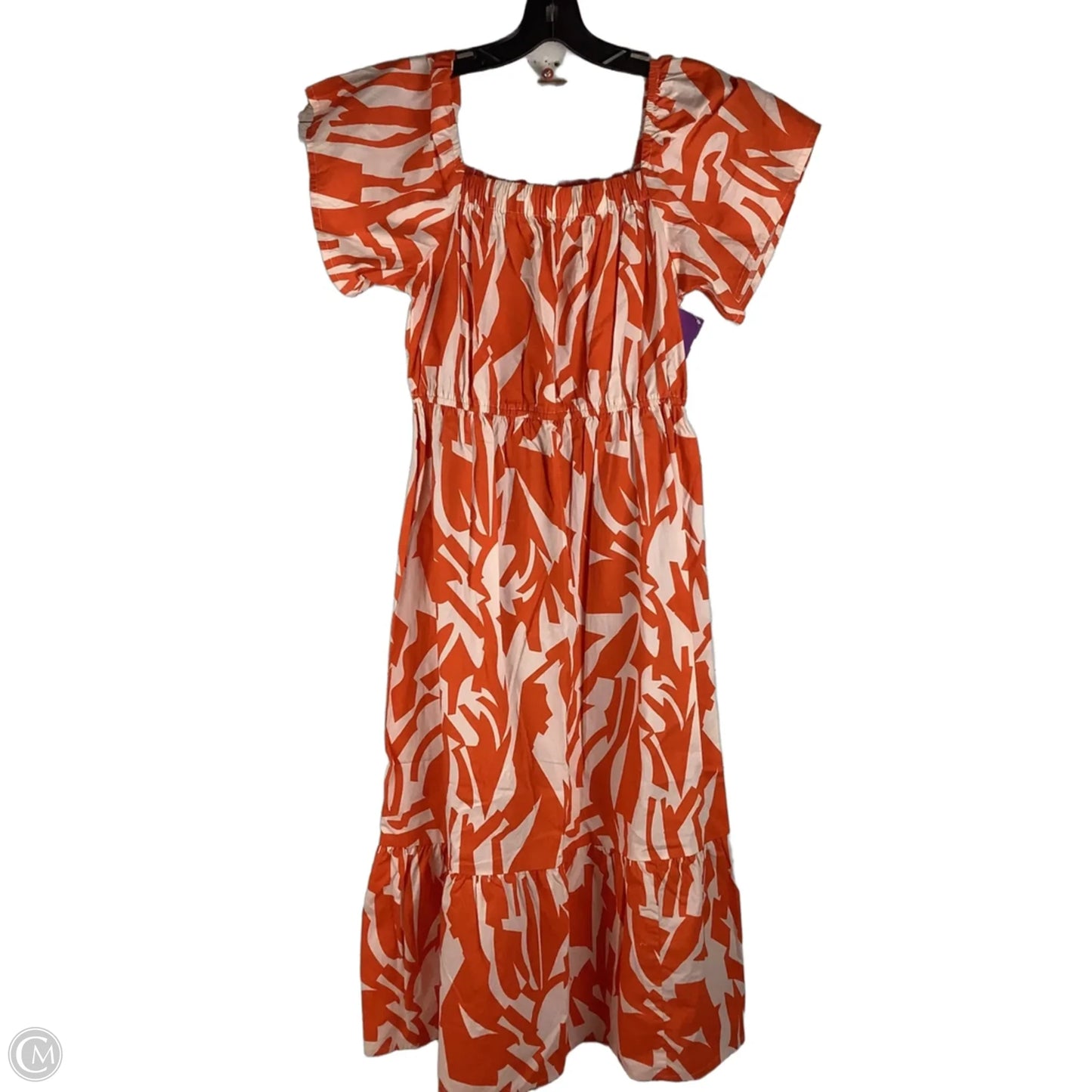 Dress Casual Midi By Cmc In Orange, Size: L