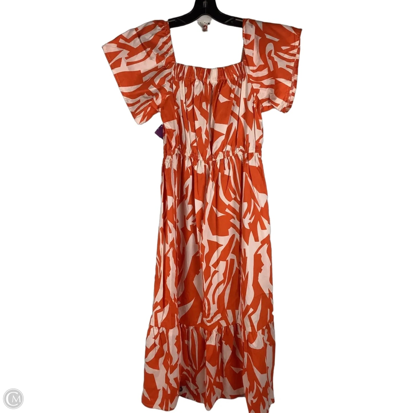Dress Casual Midi By Cmc In Orange, Size: L