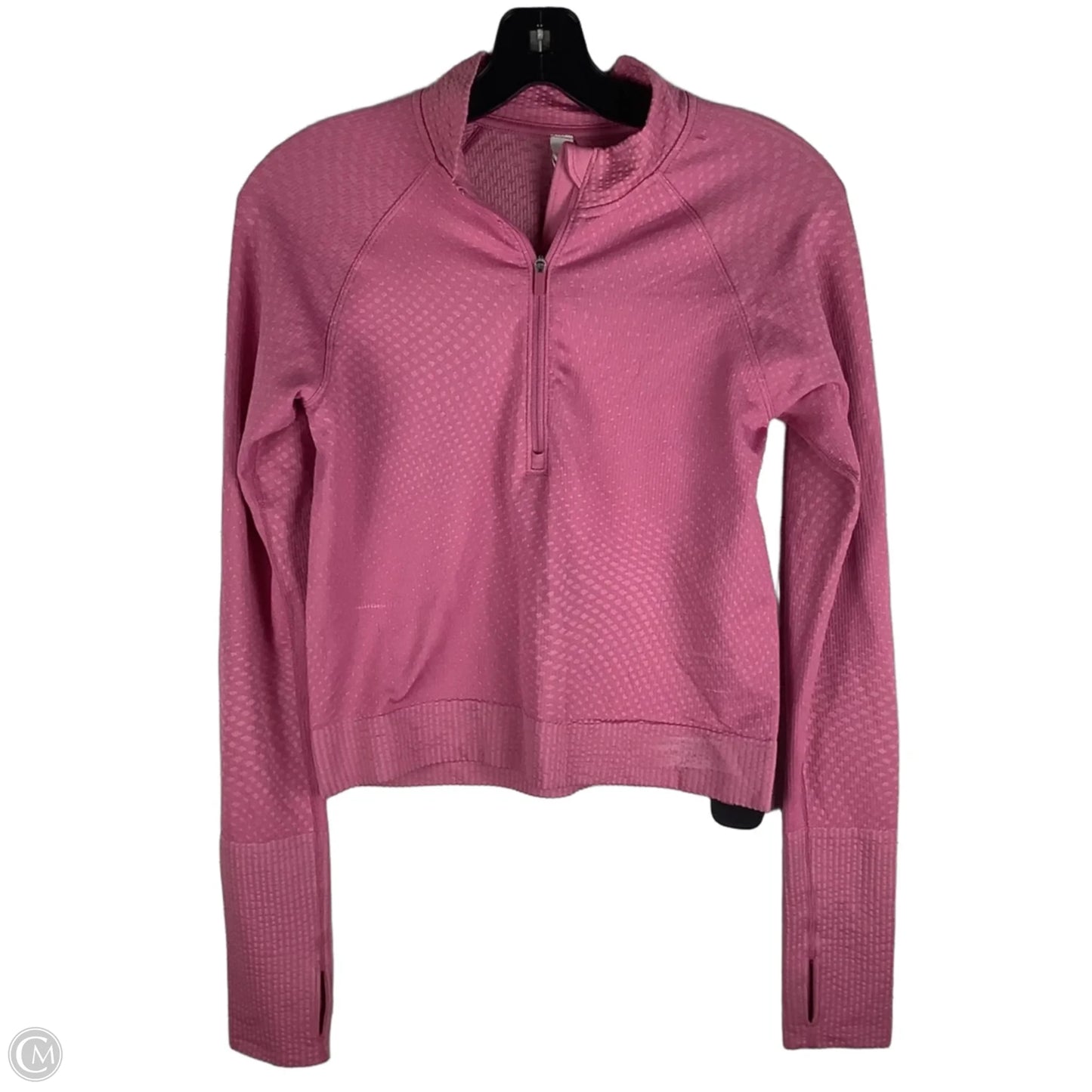 Athletic Top Long Sleeve Collar By Lululemon In Pink, Size: 6