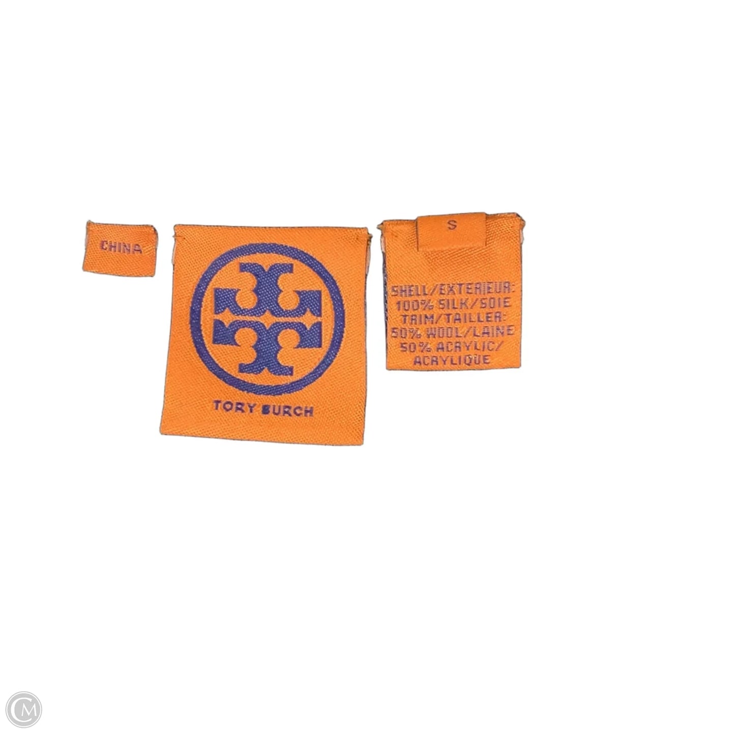 Dress Designer By Tory Burch 100% silk In Navy, Size: S