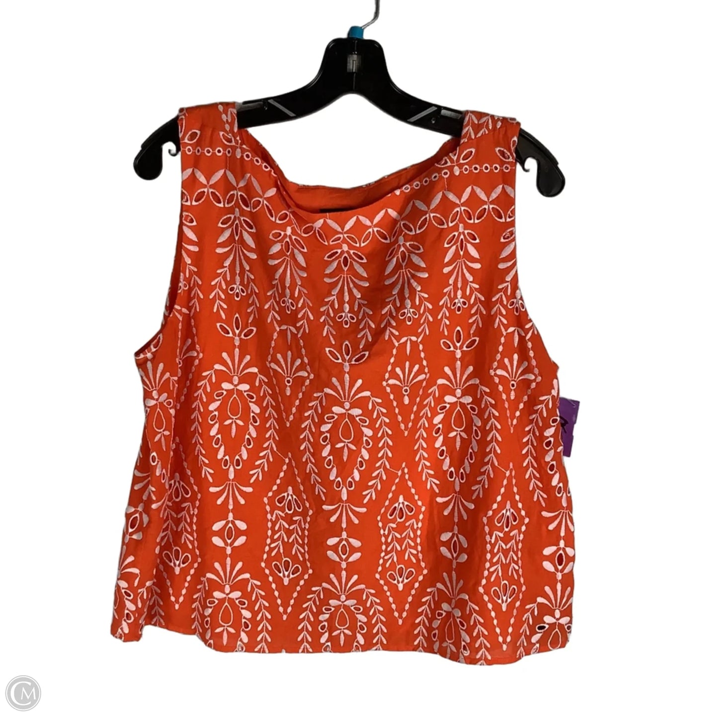 Top Sleeveless By Ann Taylor In Orange, Size: L