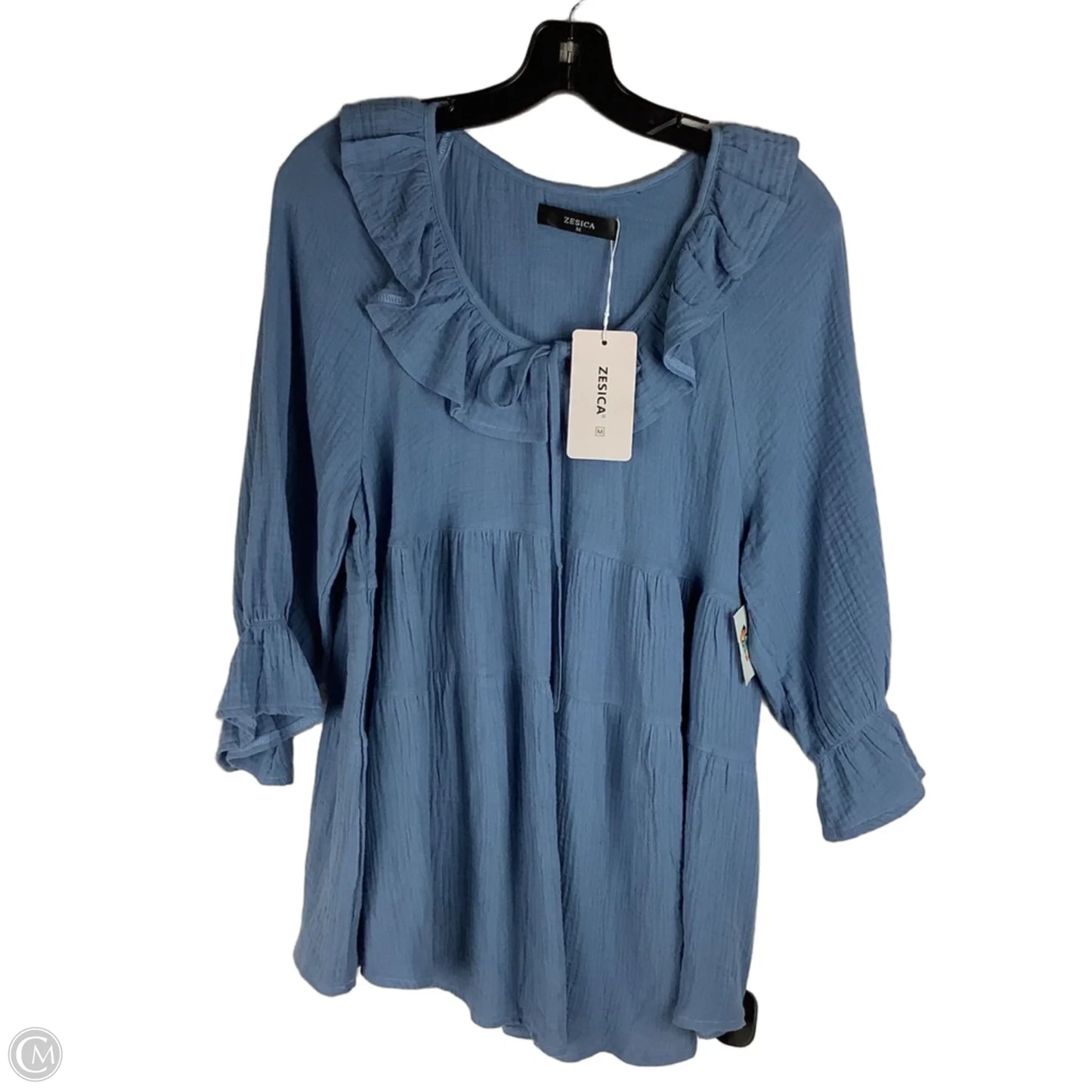 Top Short Sleeve By Zesica In Blue, Size: M