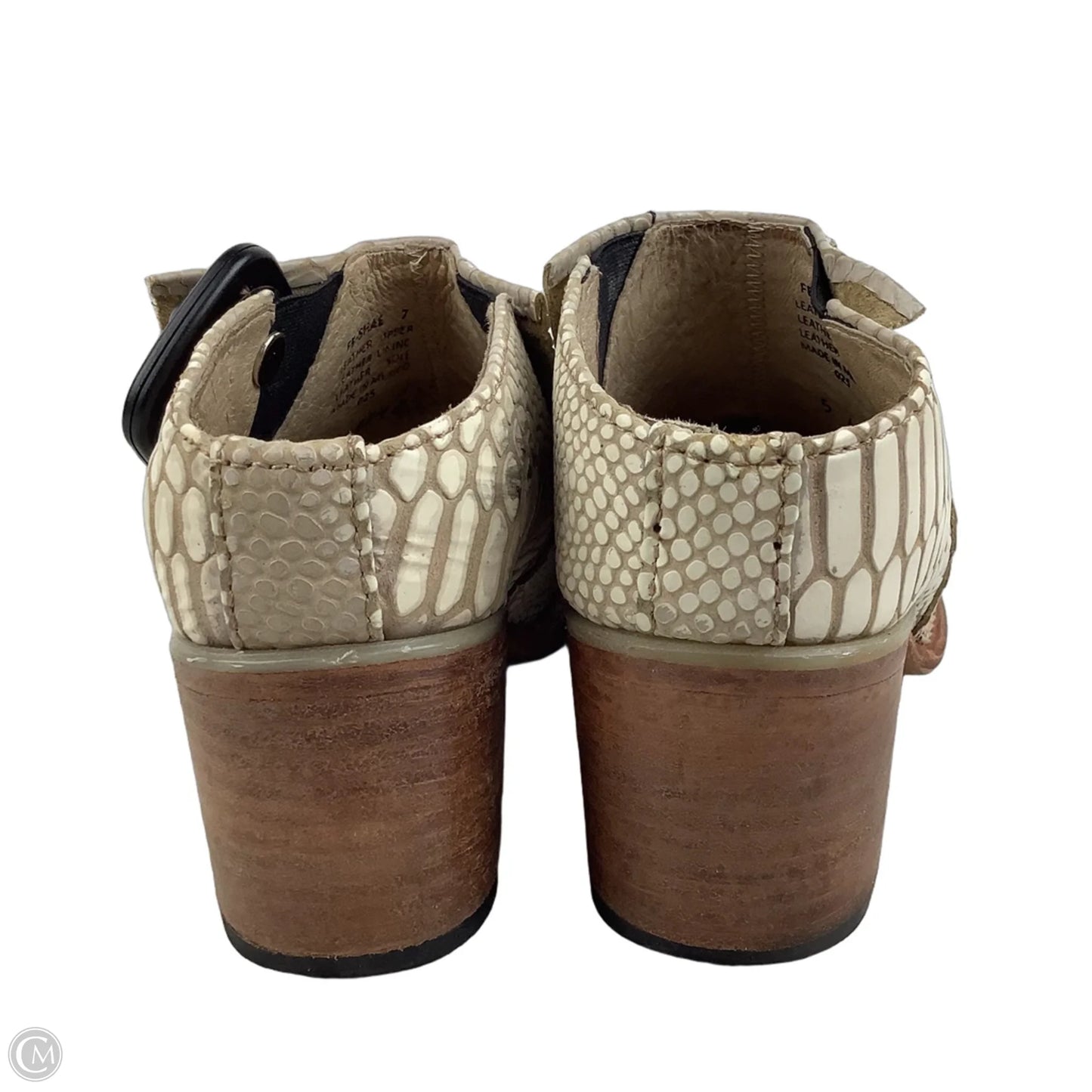 Boots Ankle Heels By Freebird In Cream, Size: 7