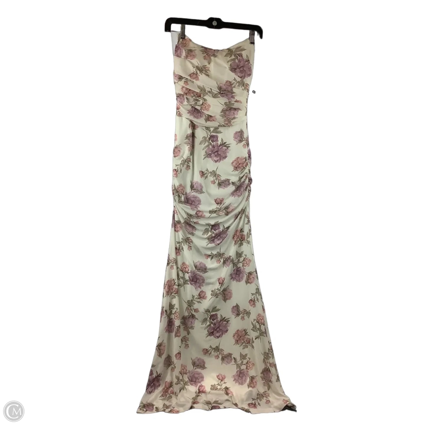 Dress Party Long By Windsor In Floral Print, Size: L (fitted)