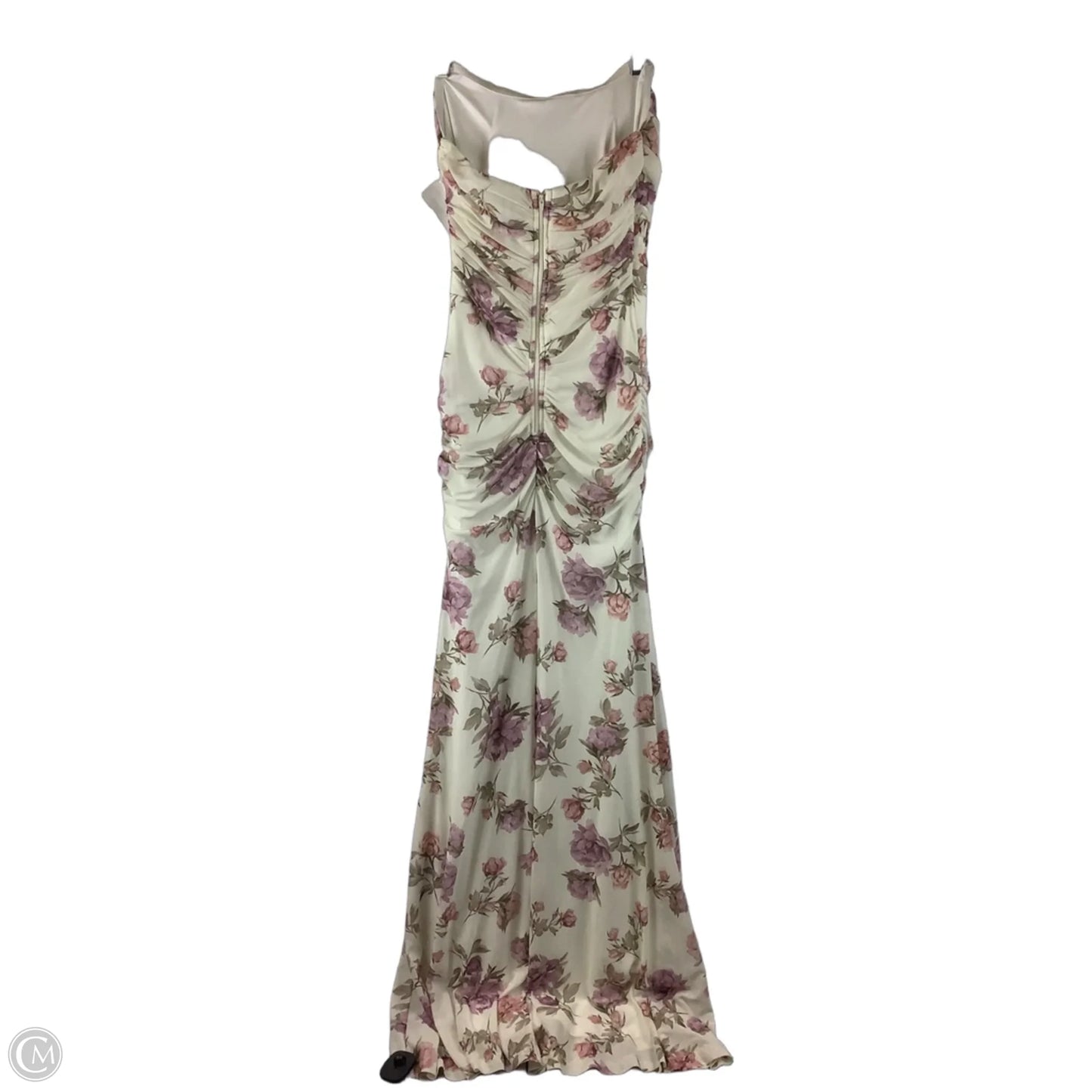 Dress Party Long By Windsor In Floral Print, Size: L (fitted)