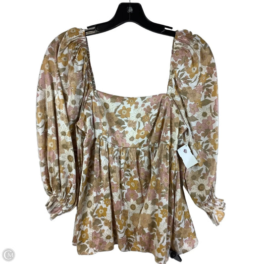 Top Long Sleeve By Storia In Floral Print, Size: S