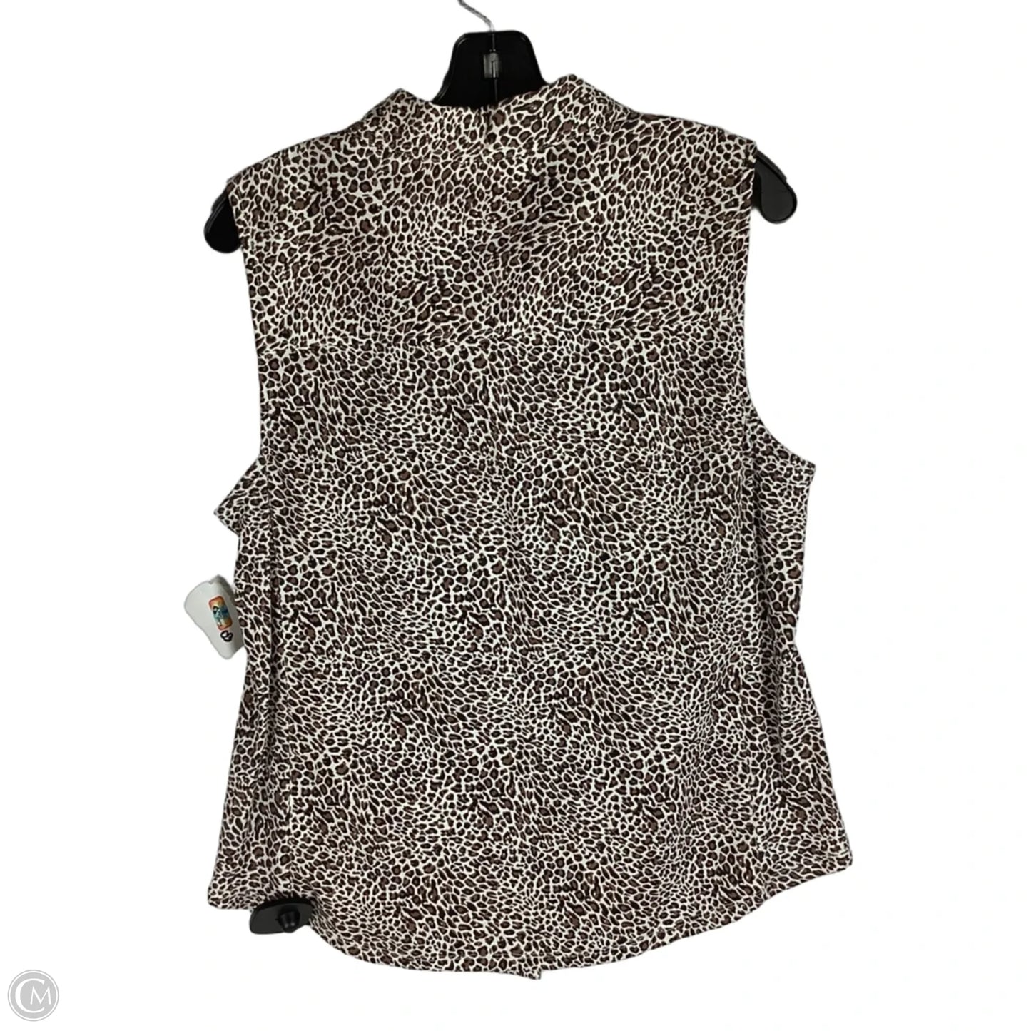 Top Sleeveless By Emily Daniels In Animal Print, Size: L