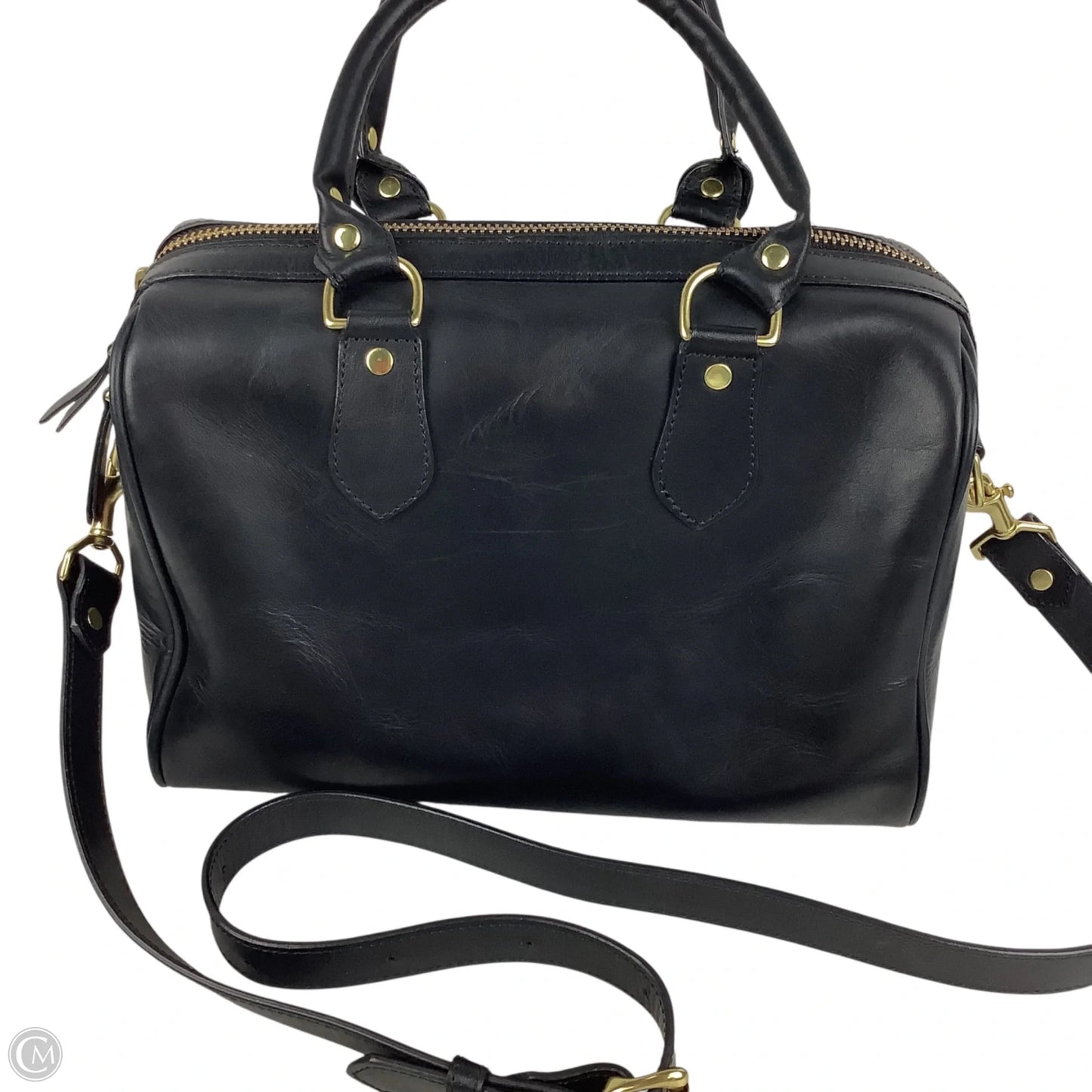 Handbag Leather By Cma, Size: Medium