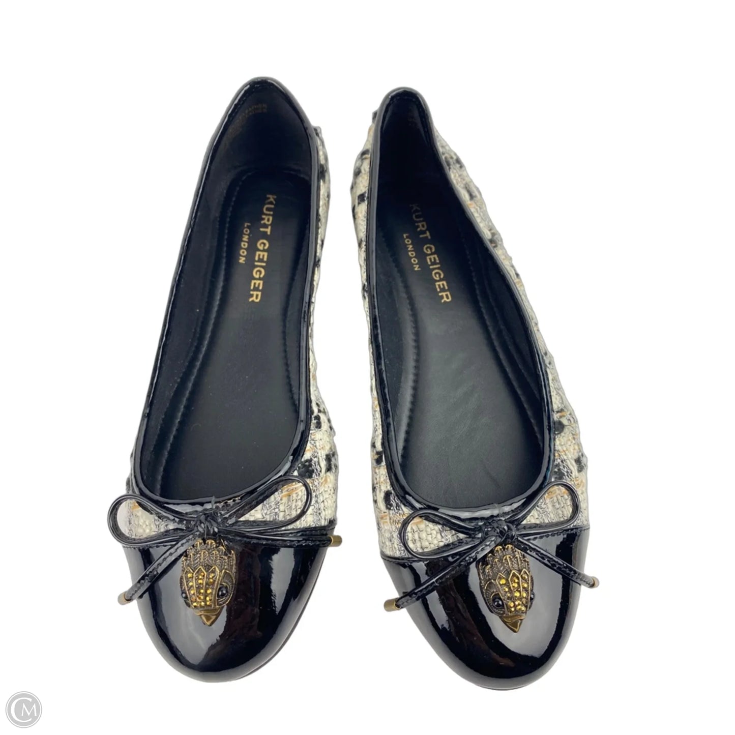Shoes Flats By Kurt Geiger London In Black & Grey, Size: 7.5