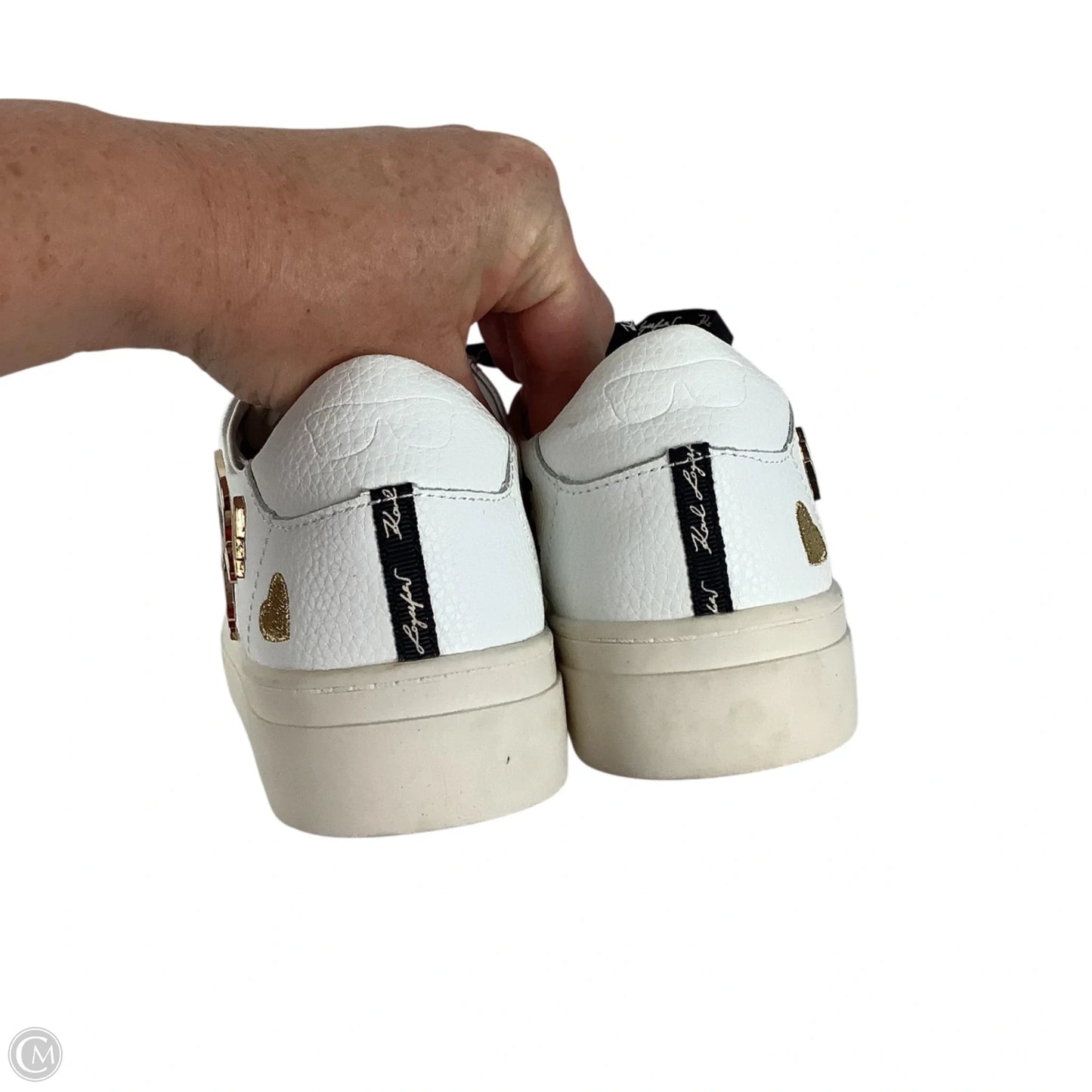 Shoes Designer By Karl Lagerfeld In White, Size: 6.5