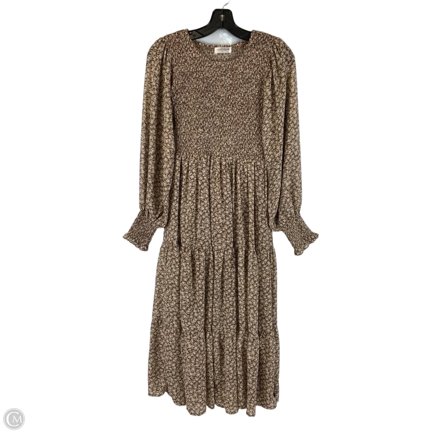 Dress Casual Midi By Vestique In Brown, Size: S