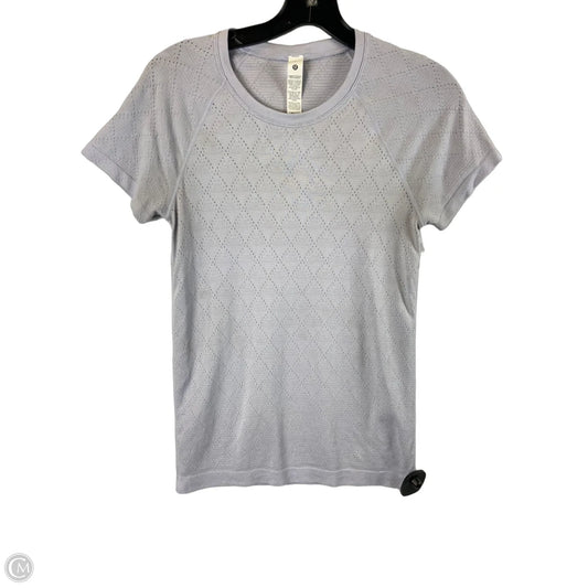 Athletic Top Short Sleeve By Lululemon In Purple, Size: 6