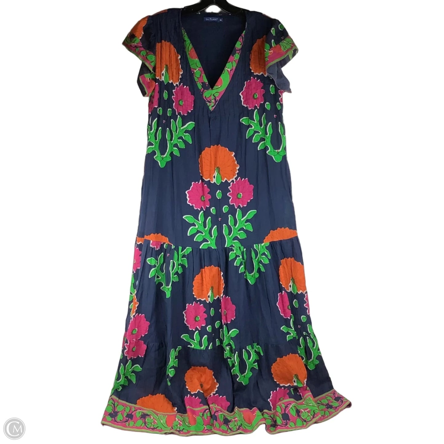 Dress Casual Maxi By Cmc In Navy, Size: Xs 100% cotton