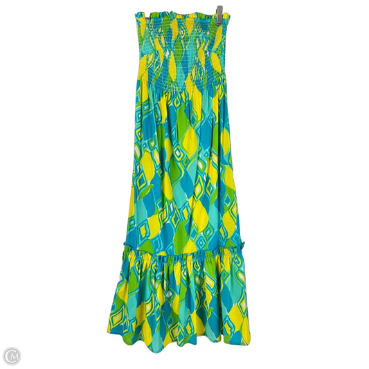 Dress Casual Midi By Julie Brown In Blue & Yellow, Size: S