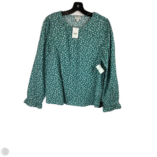 Top Long Sleeve By J. Crew In Floral Print, Size: M
