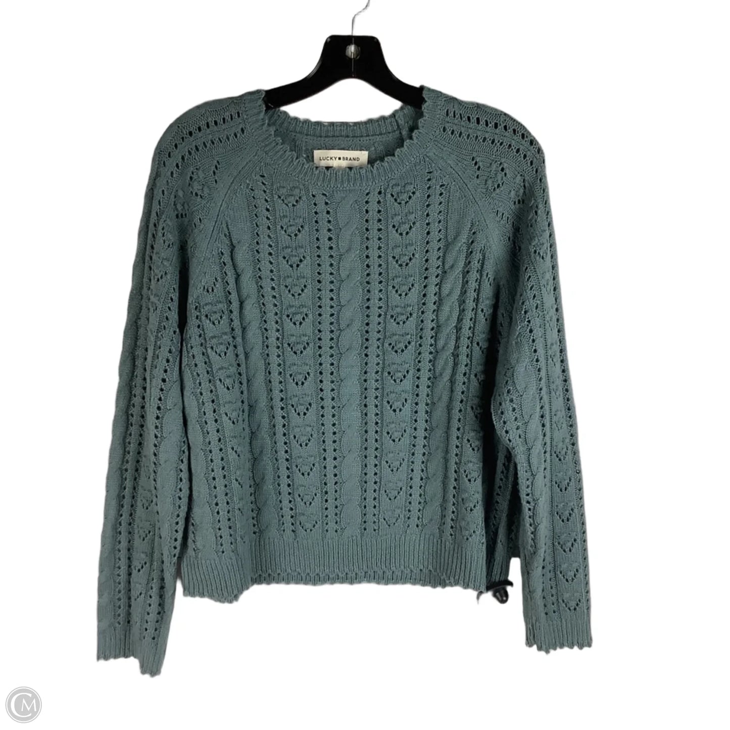 Sweater By Lucky Brand In Green, Size: L