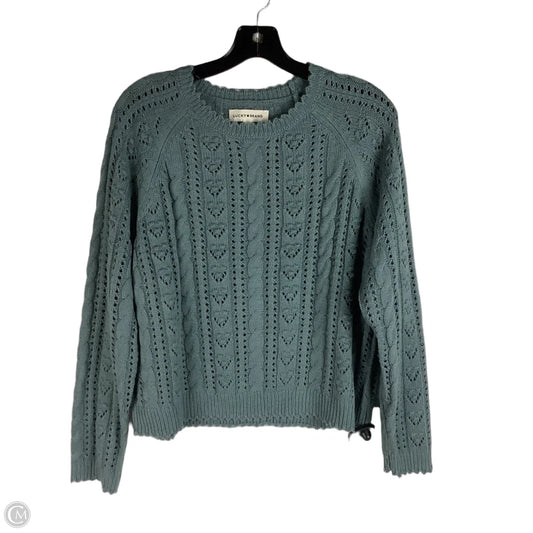 Sweater By Lucky Brand In Green, Size: L