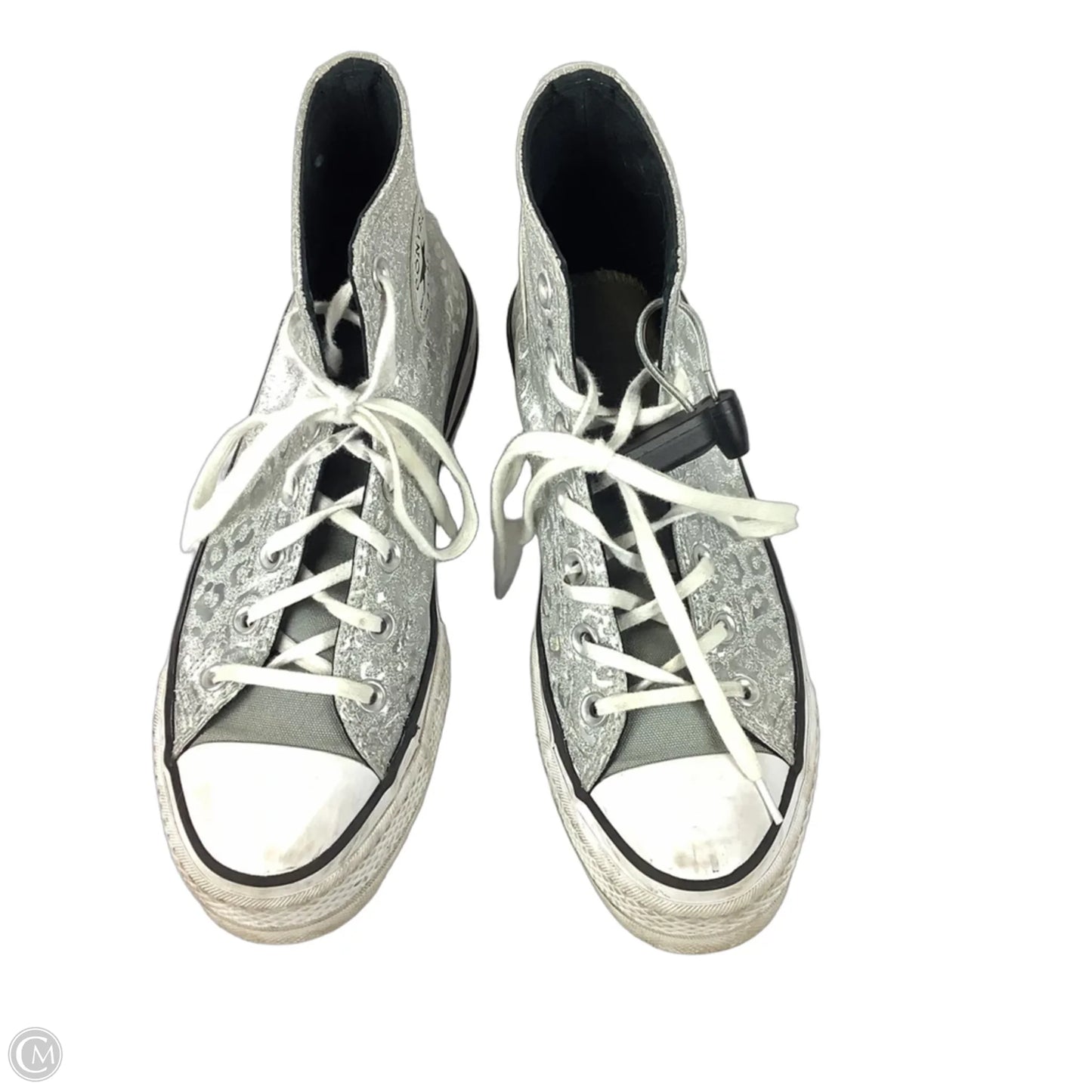 Shoes Sneakers Platform By Converse In Silver, Size: 8
