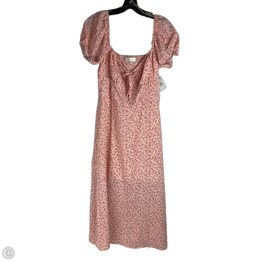 Dress Casual Midi By Clothes Mentor In Pink, Size: M