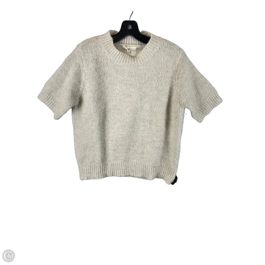 Sweater Short Sleeve By Entro In Cream, Size: S