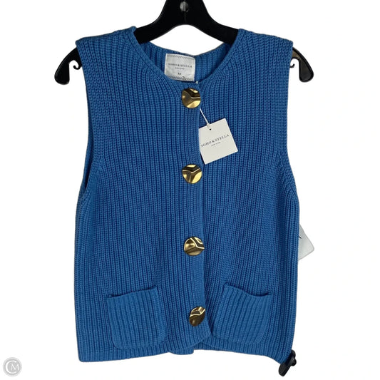 Vest Sweater By Clothes Mentor In Blue, Size: Xs