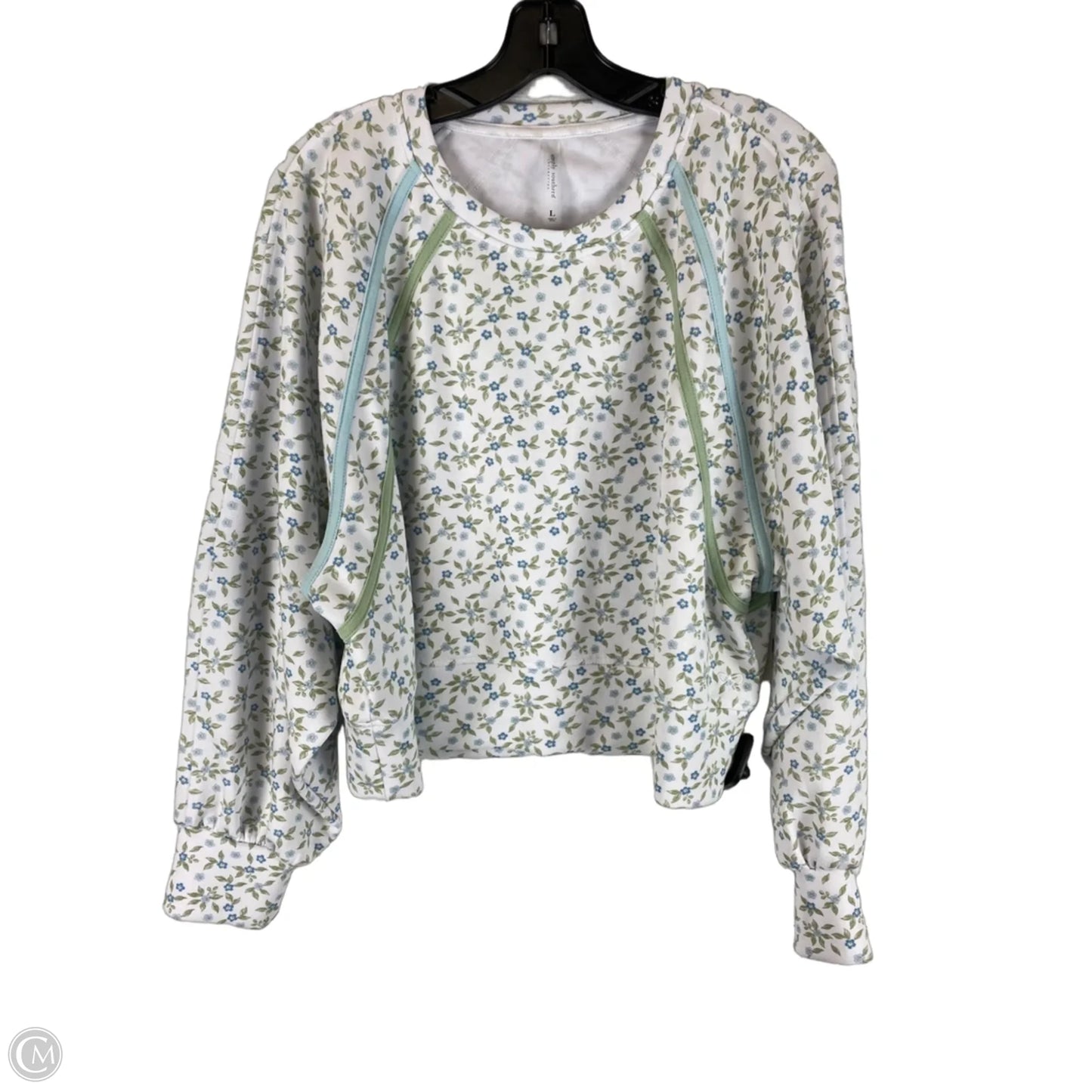 Sweatshirt Crewneck By Simply Southern In Floral Print, Size: L