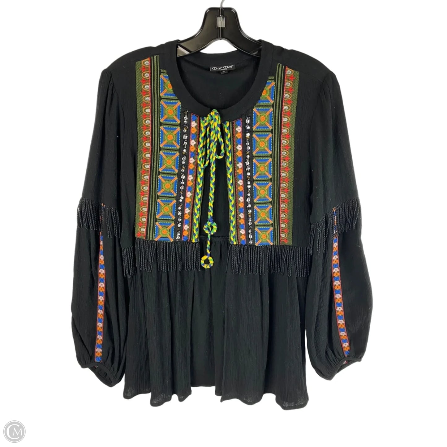 Top Long Sleeve By Clothes Mentor In Black, Size: S