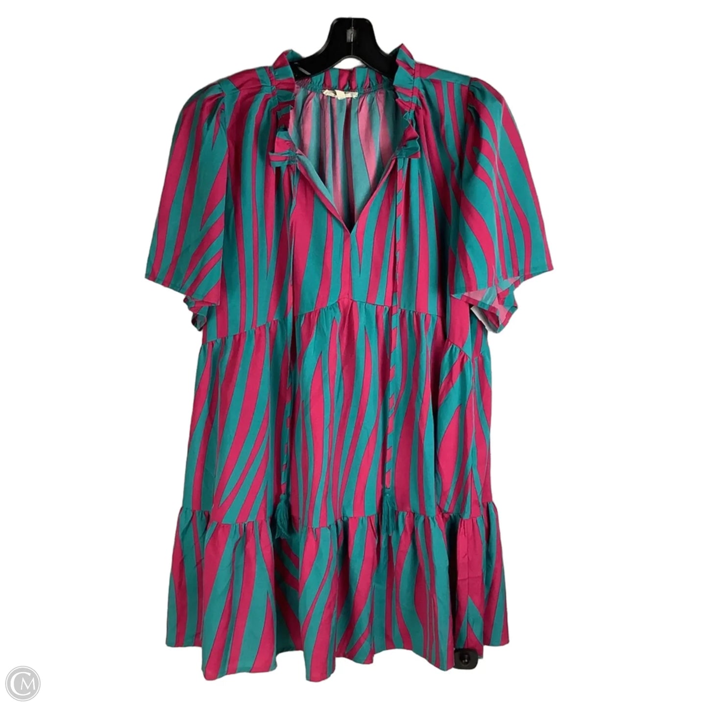 Dress Casual Short By Easel In Blue & Pink, Size: L