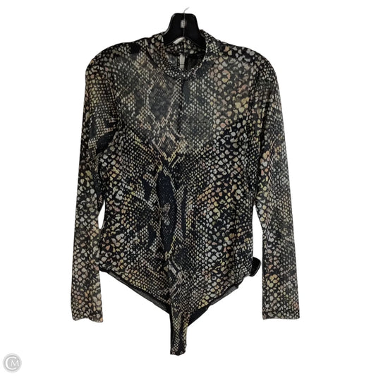 Bodysuit Designer By All Saints In Snakeskin Print, Size: 10