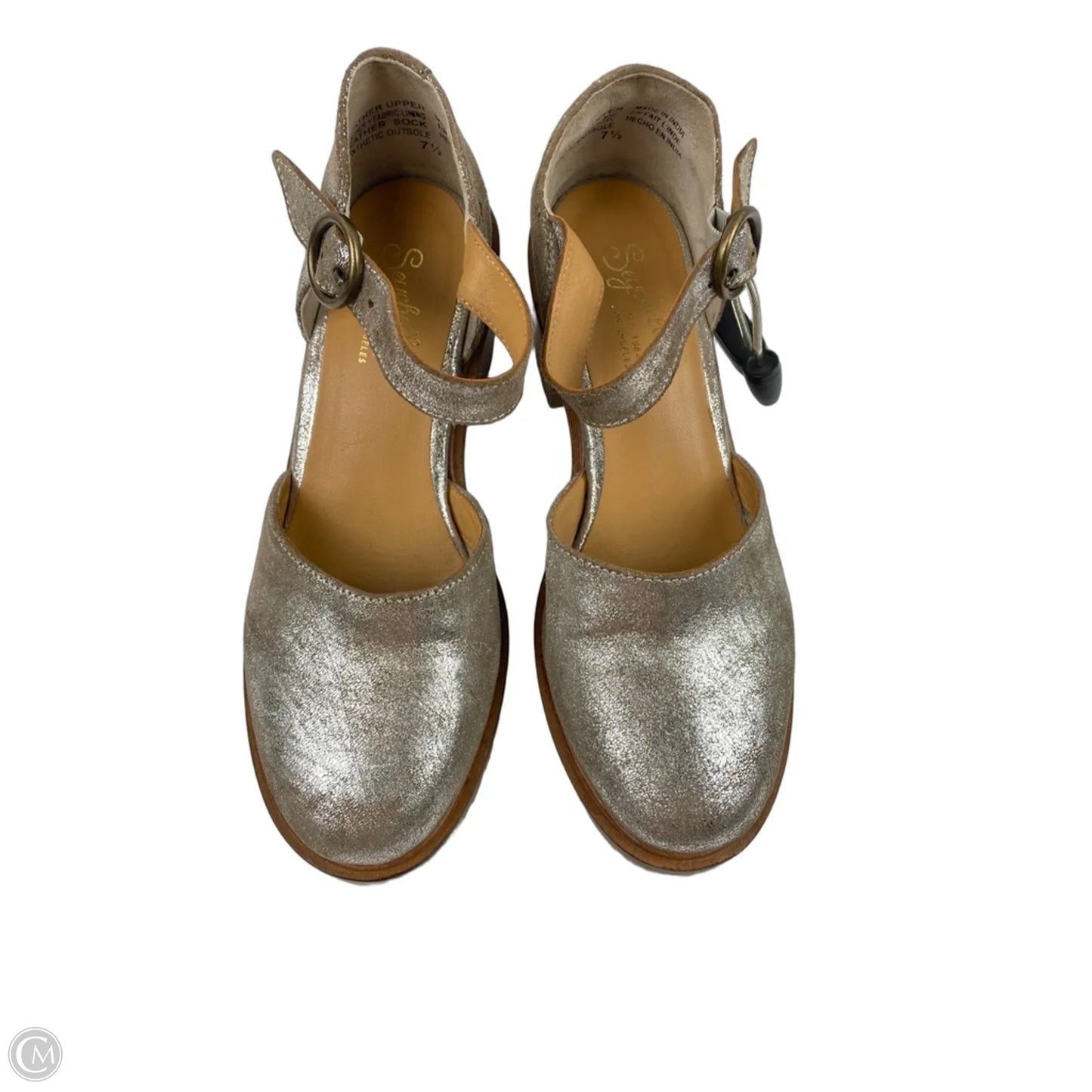Shoes Heels Kitten By Seychelles In Silver, Size: 7.5