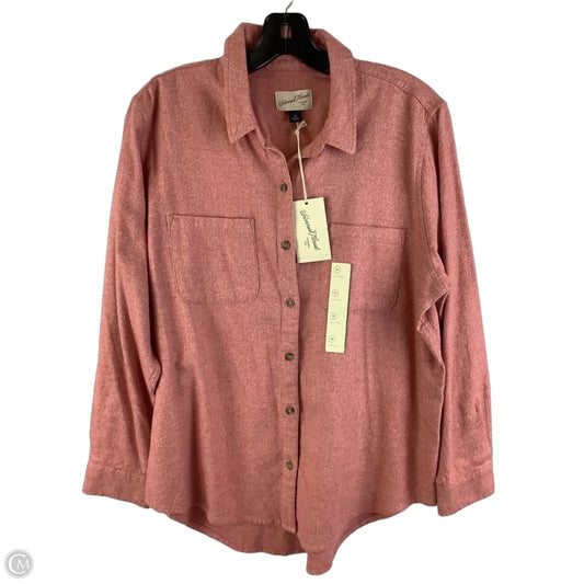 Top Long Sleeve By Universal Thread In Red, Size: M