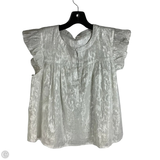 Top Short Sleeve By Roller Rabbit In Silver, Size: S