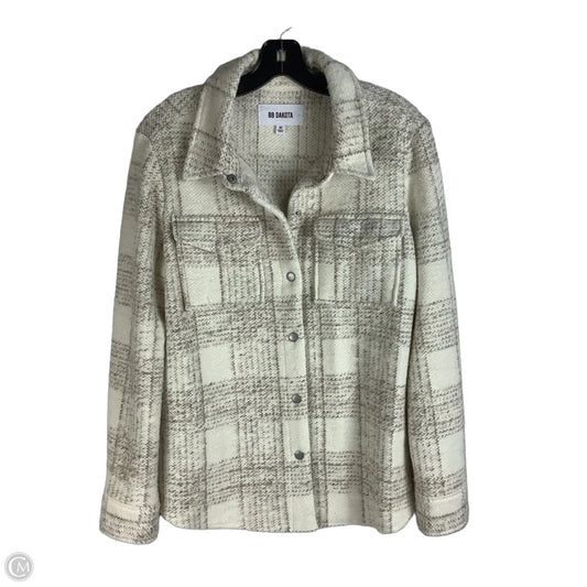 Jacket Shirt By Bb Dakota In Cream, Size: M