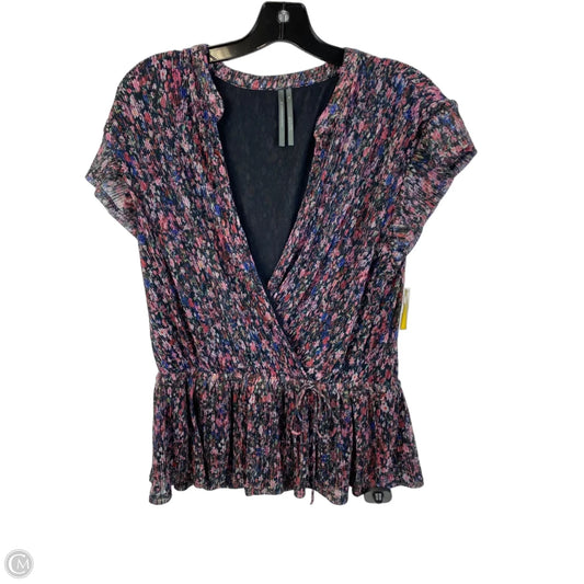 Top Short Sleeve By Anthropologie In Multi-colored, Size: M