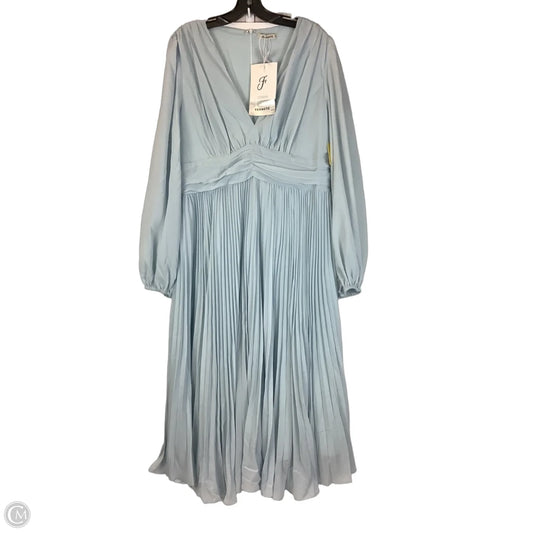 Dress Party Midi By Clothes Mentor In Blue, Size: 12