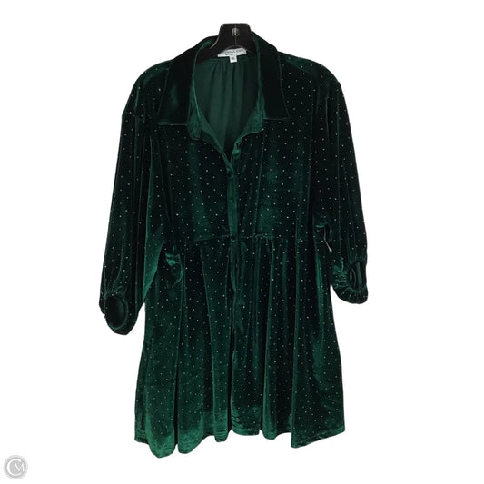 Dress Casual Short By Chicsoul In Green, Size: 1x