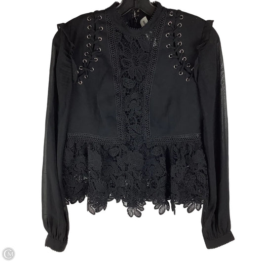 Top Long Sleeve By Cmb In Black, Size: 0/XS