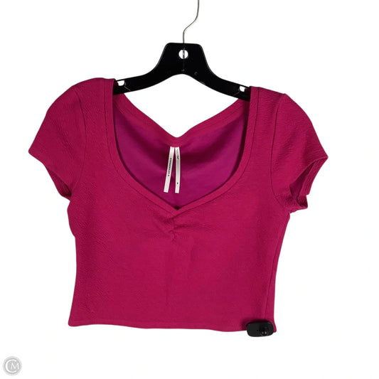 Top Short Sleeve By Anthropologie In Pink, Size: Xs