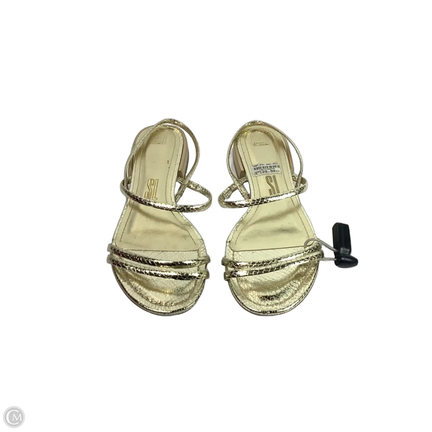 Sandals Flats By Clothes Mentor In Gold, Size: 10