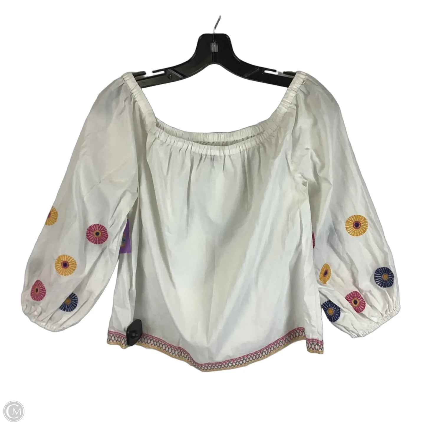 Top Long Sleeve By Madewell In White, Size: M