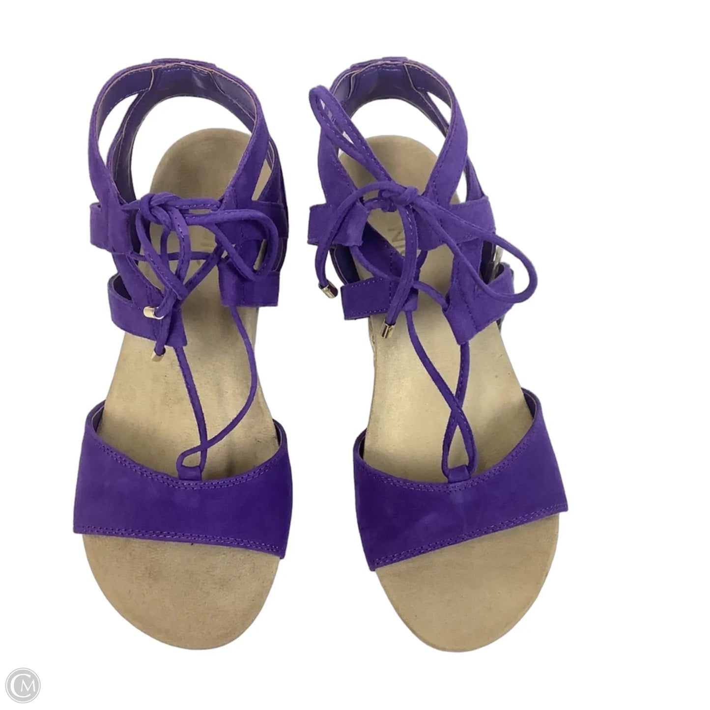 Sandals Heels Wedge By Vionic In Purple, Size: 7