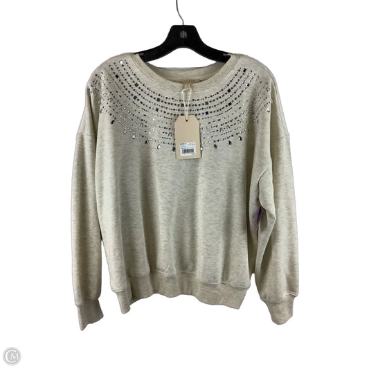 Sweatshirt Crewneck By Clothes Mentor In Cream, Size: S