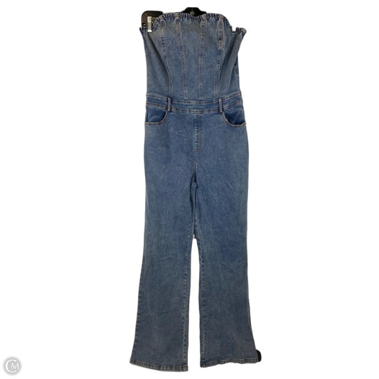 Jumpsuit By Le Lis In Blue Denim, Size: L
