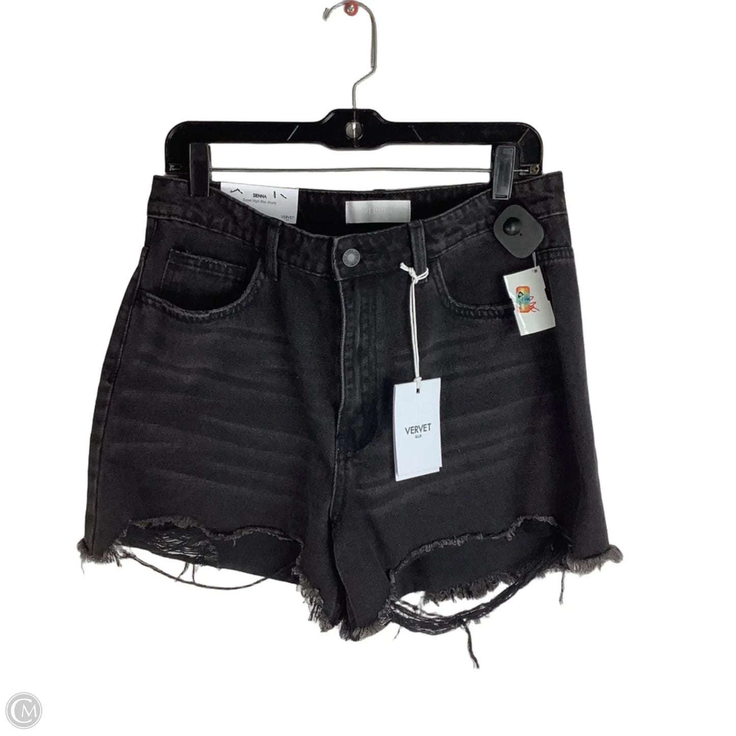 Shorts By Vervet In Black Denim, Size: L