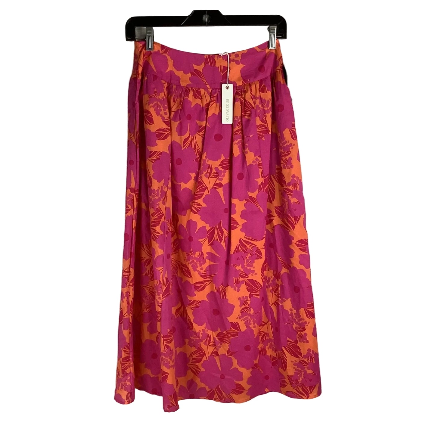 Skirt Maxi By Olivaceous In Tropical Print, Size: S
