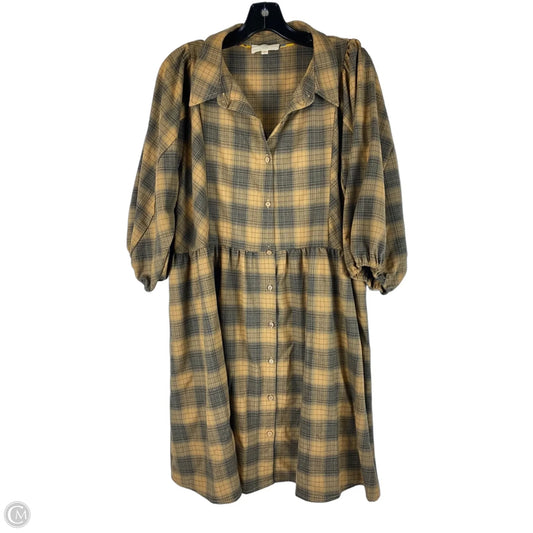Dress Casual Midi By Umgee In Plaid Pattern, Size: 1x