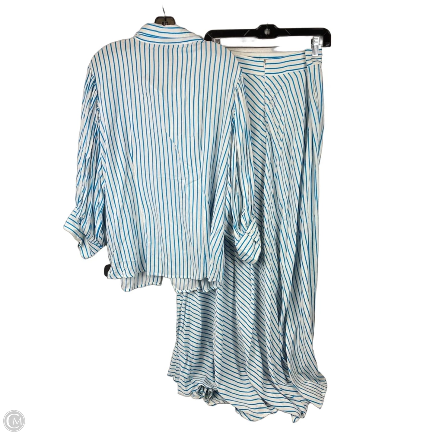Skirt Set 2pc By Ashley Stewart In Striped Pattern, Size: 18