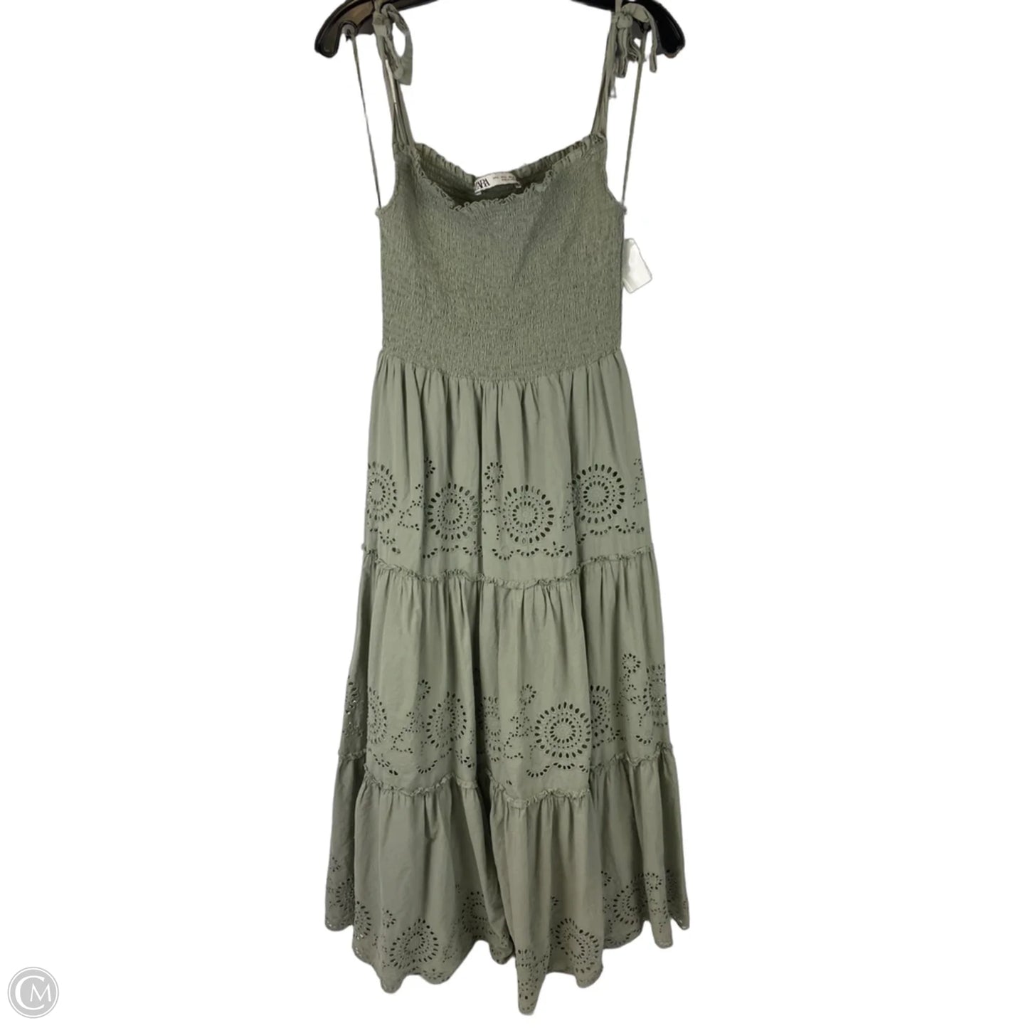 Dress Casual Maxi By Zara In Green, Size: L