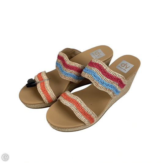 Sandals Heels Wedge By Dolce Vita In Multi-colored, Size: 8.5